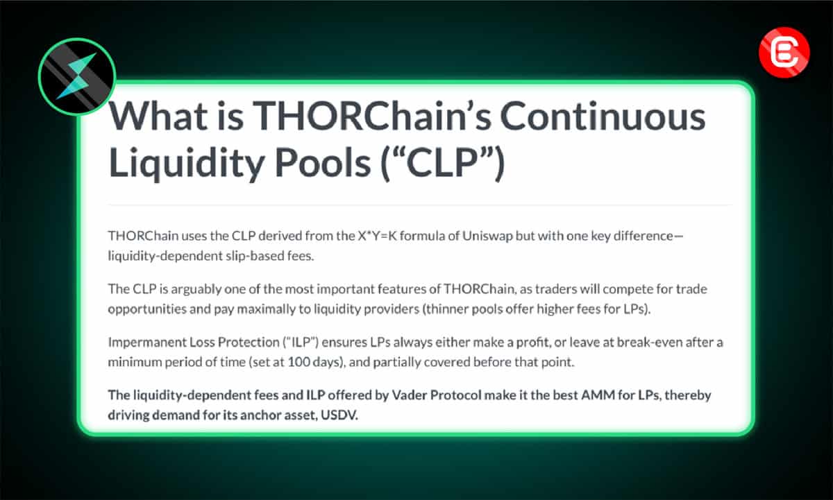 Thorchain continuous liquidity pools